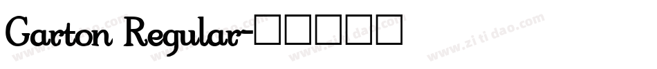 Garton Regular字体转换